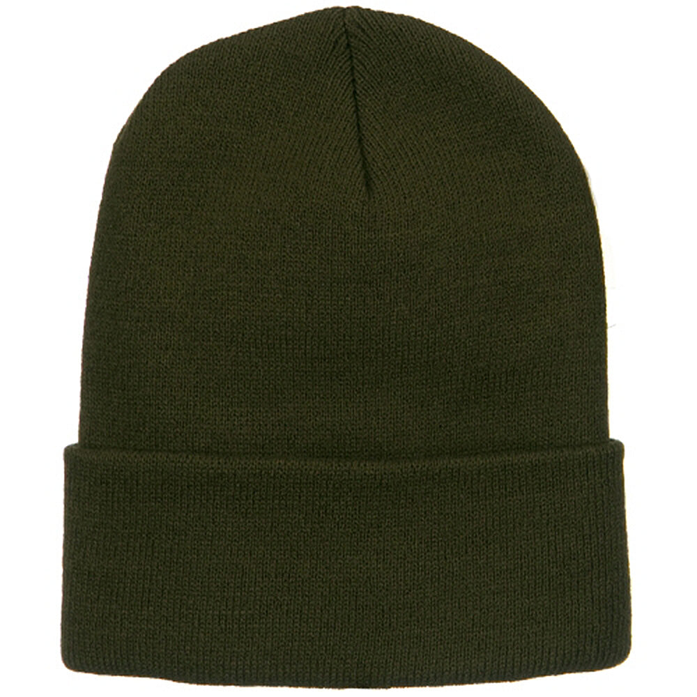Big Stretch Plain Cuff Long Beanie