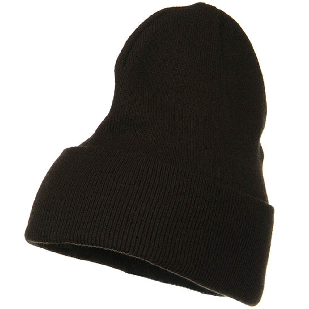 Big Stretch Plain Cuff Long Beanie