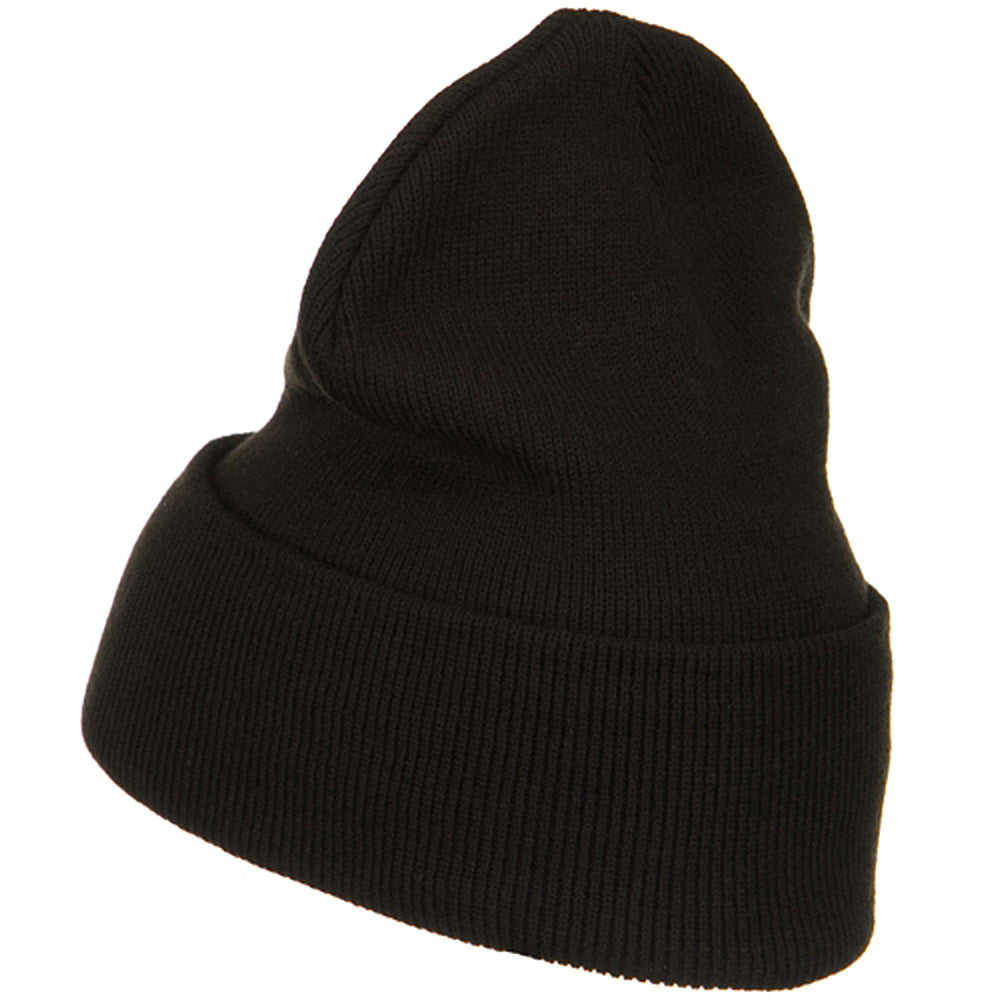 Big Stretch Plain Cuff Long Beanie