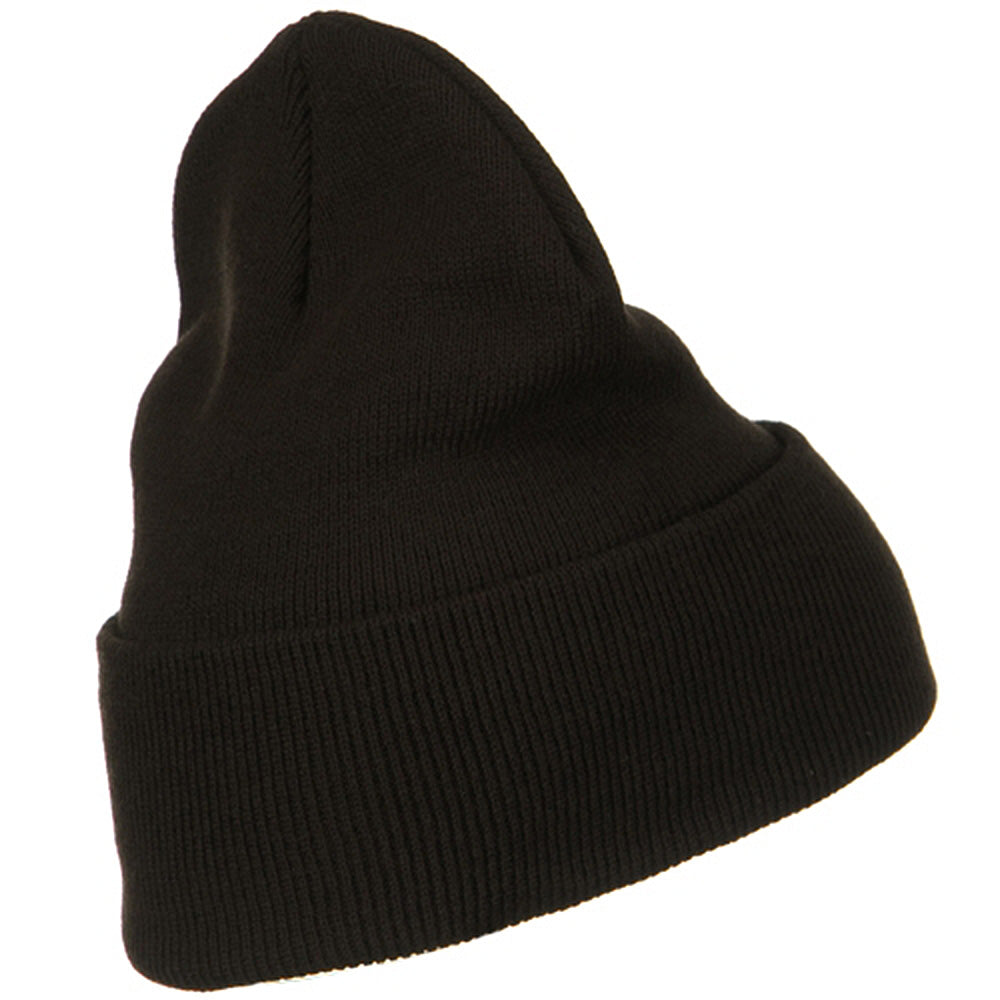 Big Stretch Plain Cuff Long Beanie