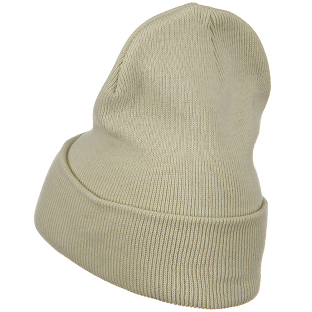 Big Stretch Plain Cuff Long Beanie