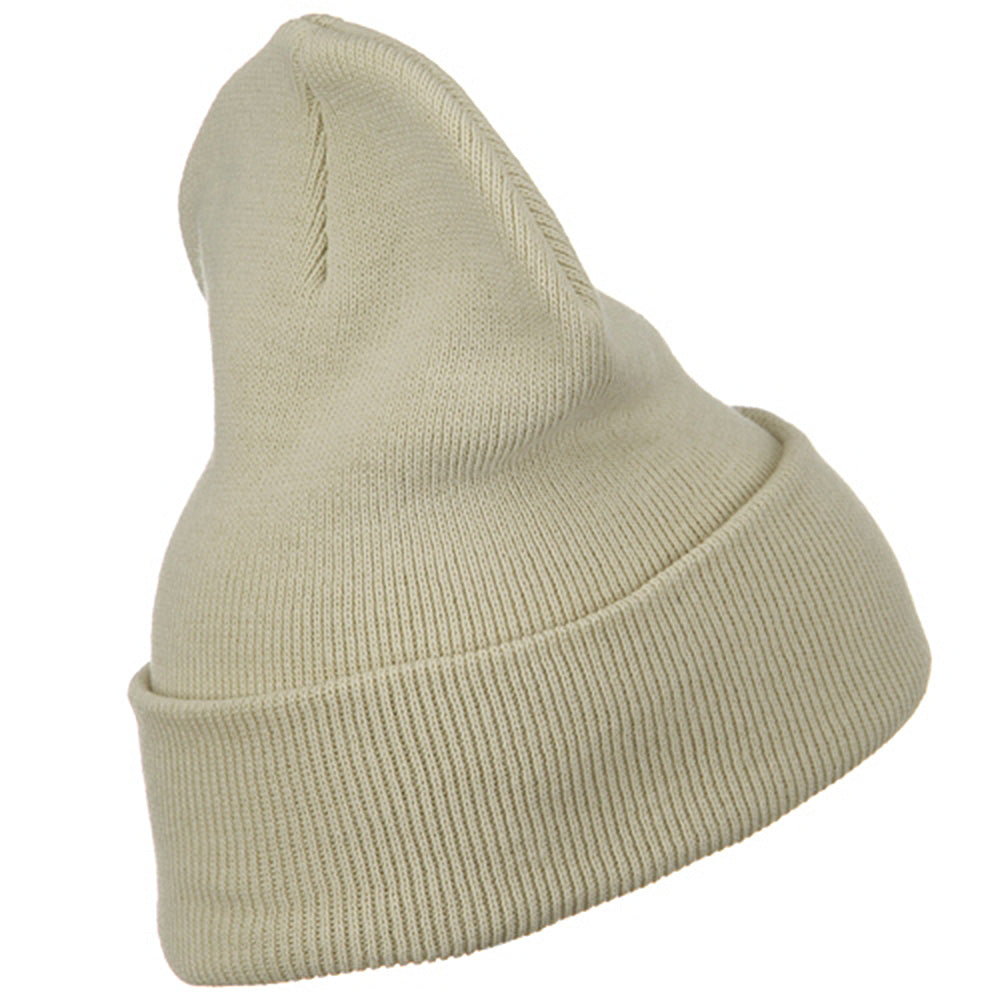 Big Stretch Plain Cuff Long Beanie