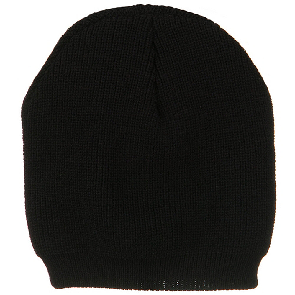 Big Size Rib Beanie with Bottom Band