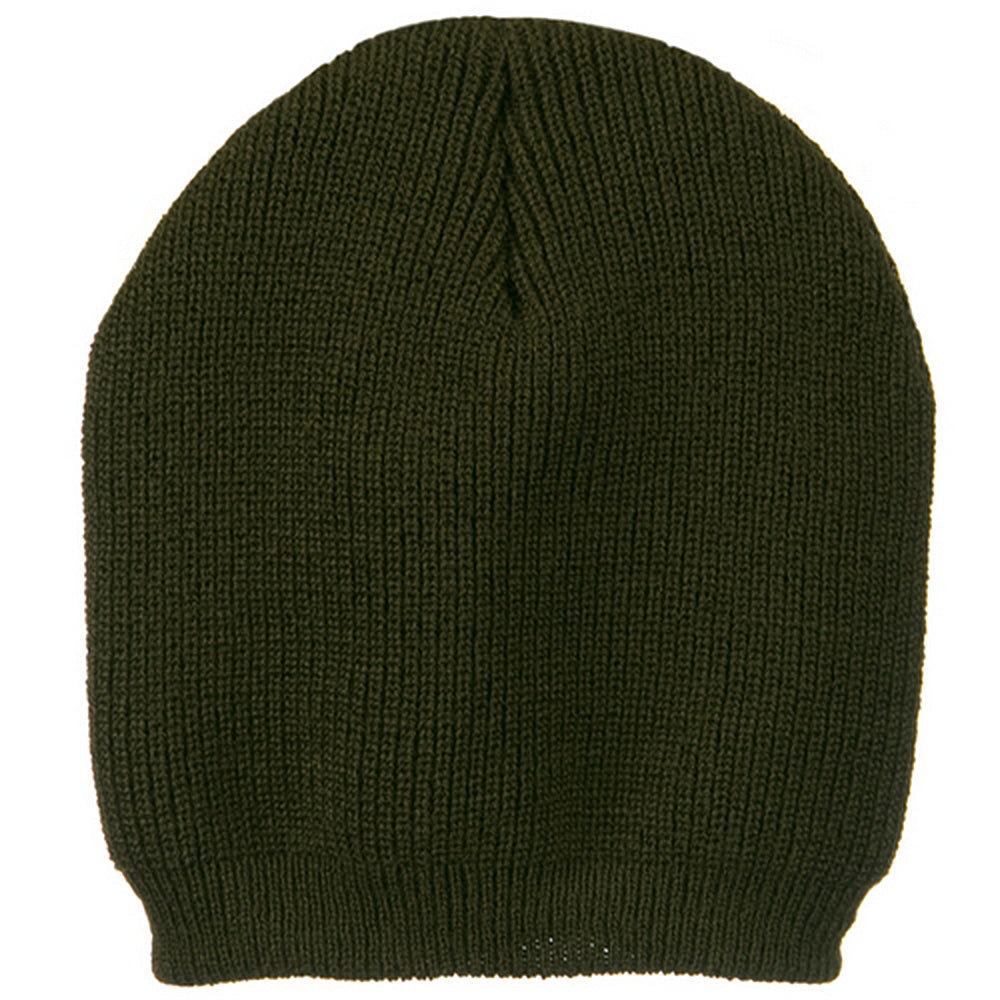 Big Size Rib Beanie with Bottom Band