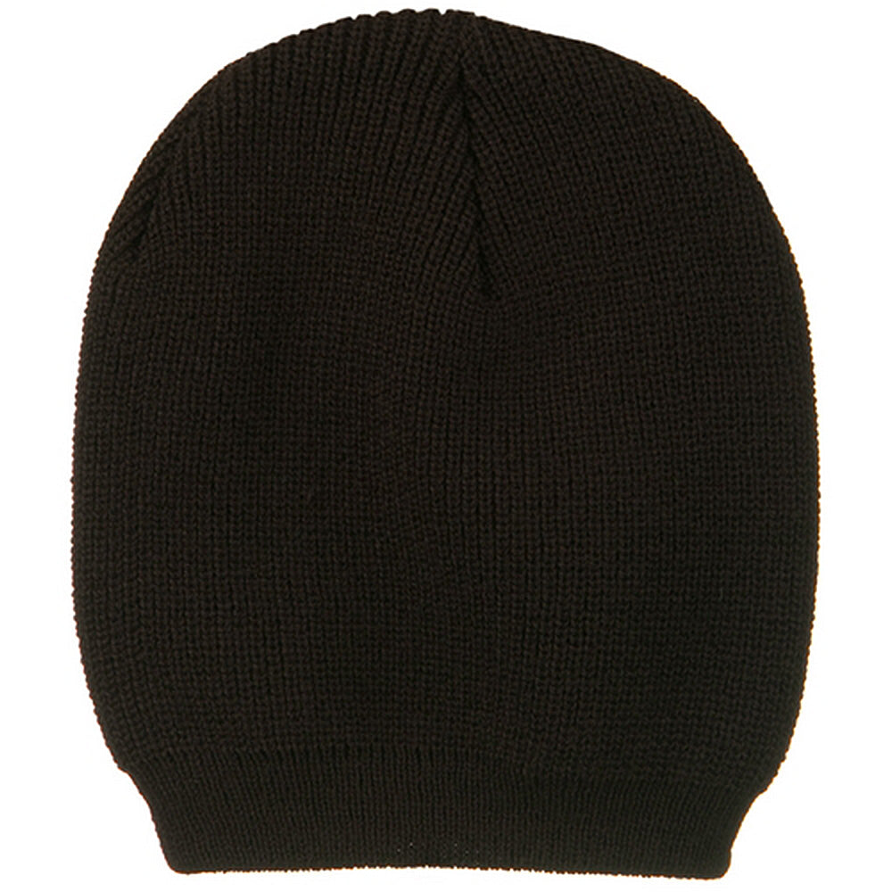 Big Size Rib Beanie with Bottom Band