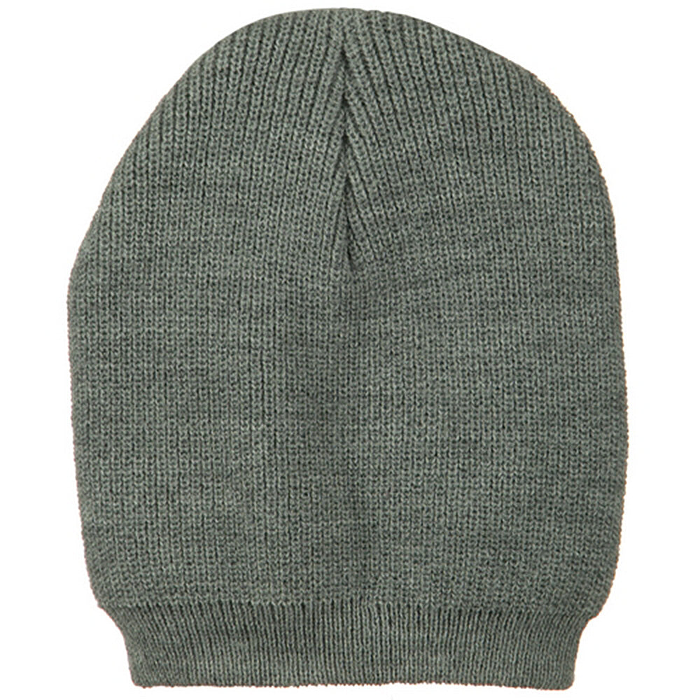 Big Size Rib Beanie with Bottom Band
