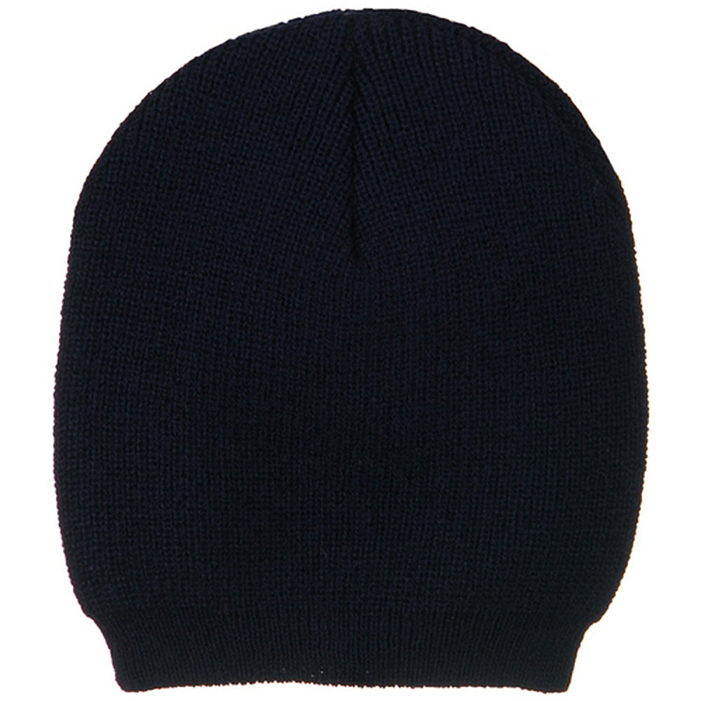 Big Size Rib Beanie with Bottom Band