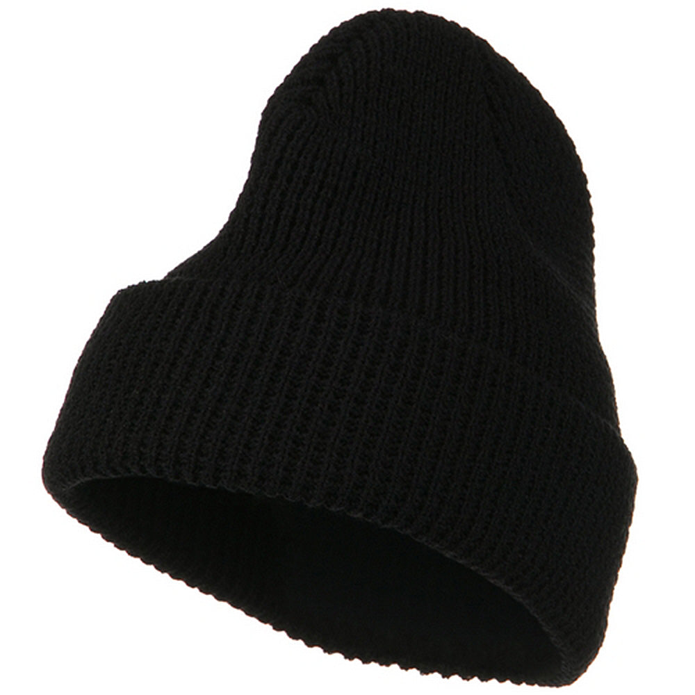 Big Stretch Waffle Stitch Cuff Beanie
