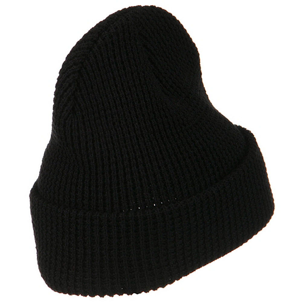Big Stretch Waffle Stitch Cuff Beanie