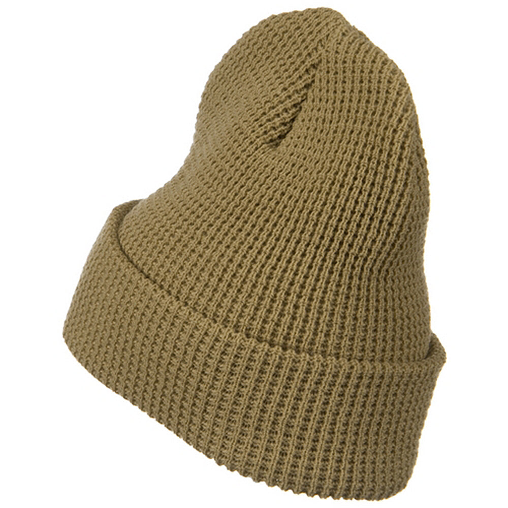 Big Stretch Waffle Stitch Cuff Beanie