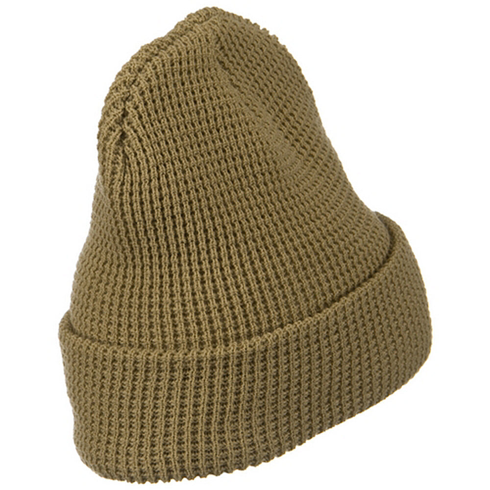 Big Stretch Waffle Stitch Cuff Beanie