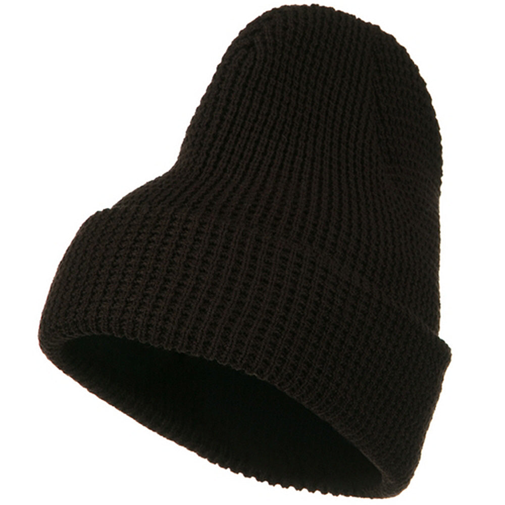 Big Stretch Waffle Stitch Cuff Beanie