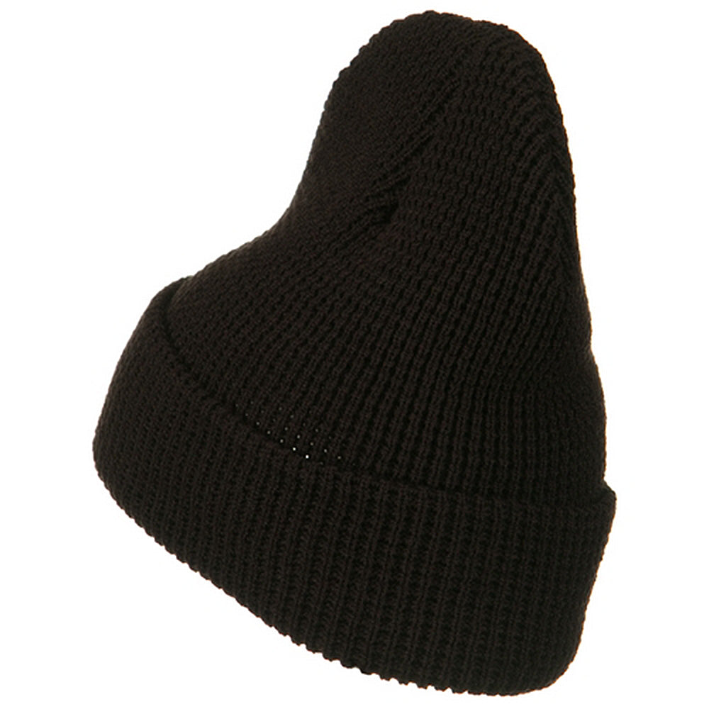 Big Stretch Waffle Stitch Cuff Beanie