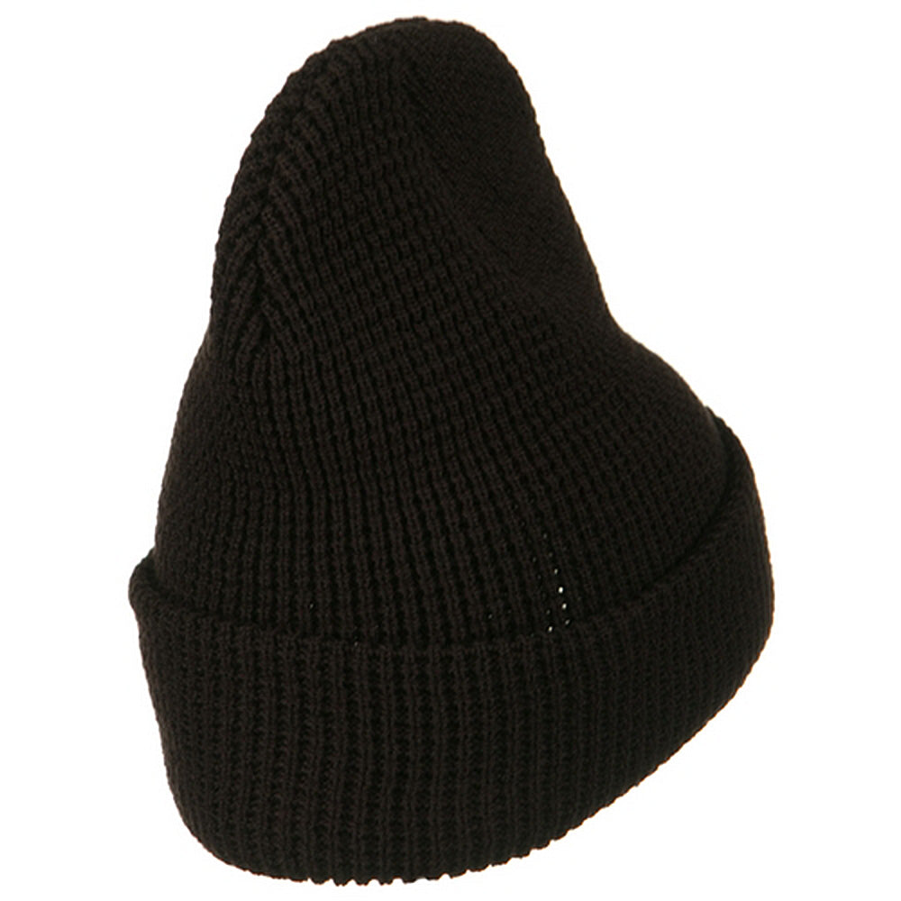 Big Stretch Waffle Stitch Cuff Beanie