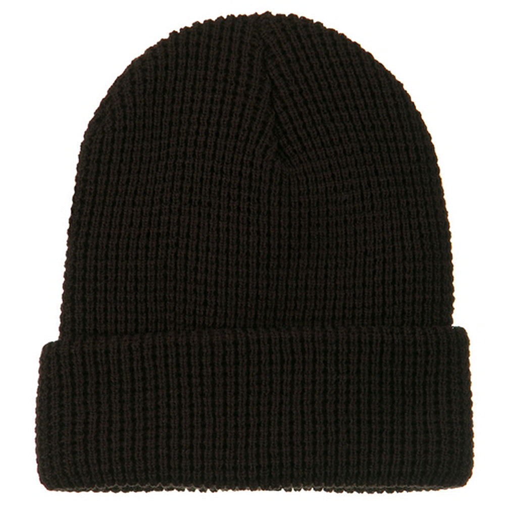 Big Stretch Waffle Stitch Cuff Beanie