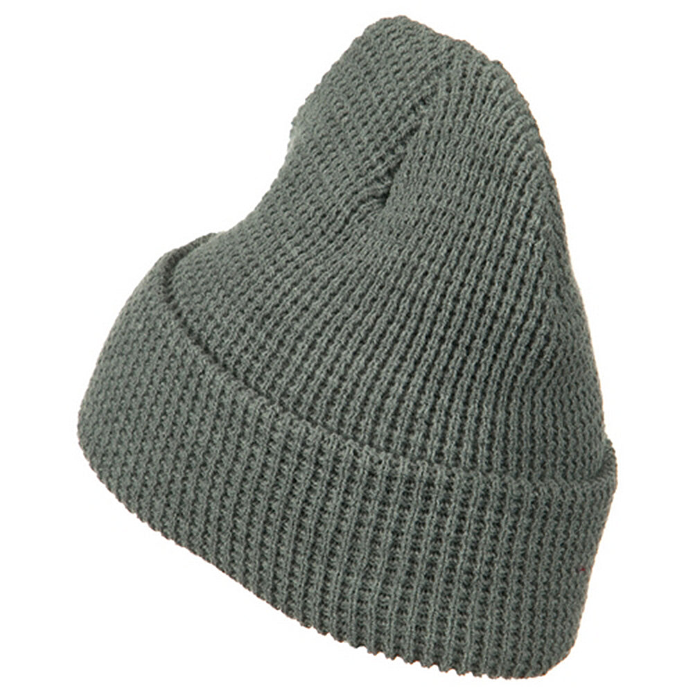 Big Stretch Waffle Stitch Cuff Beanie