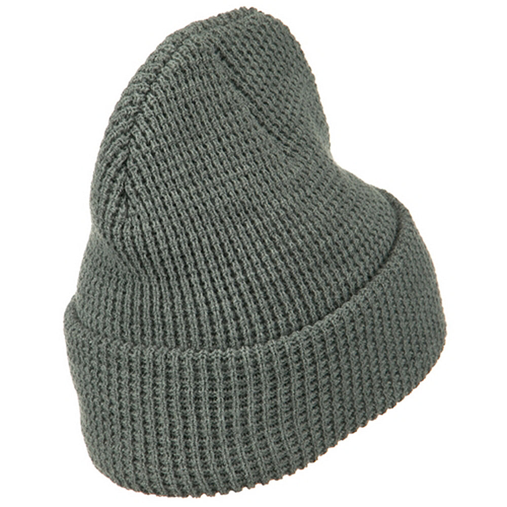 Big Stretch Waffle Stitch Cuff Beanie