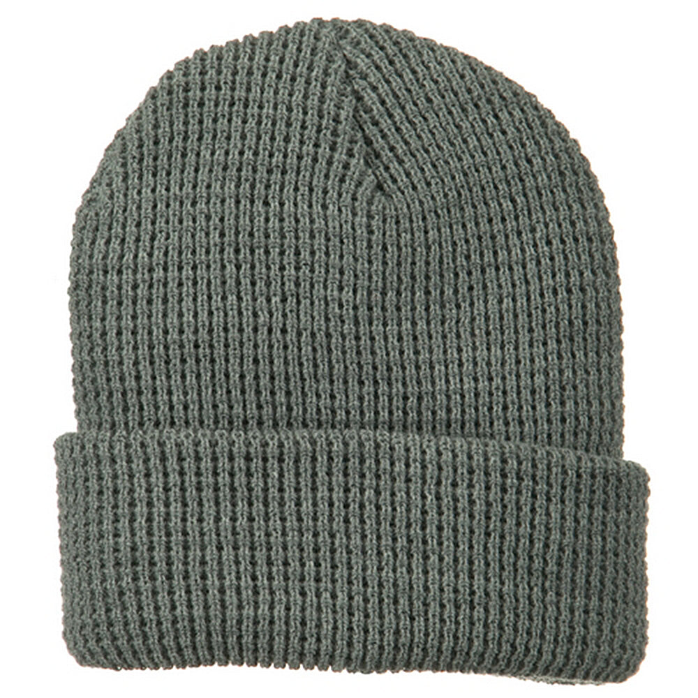 Big Stretch Waffle Stitch Cuff Beanie