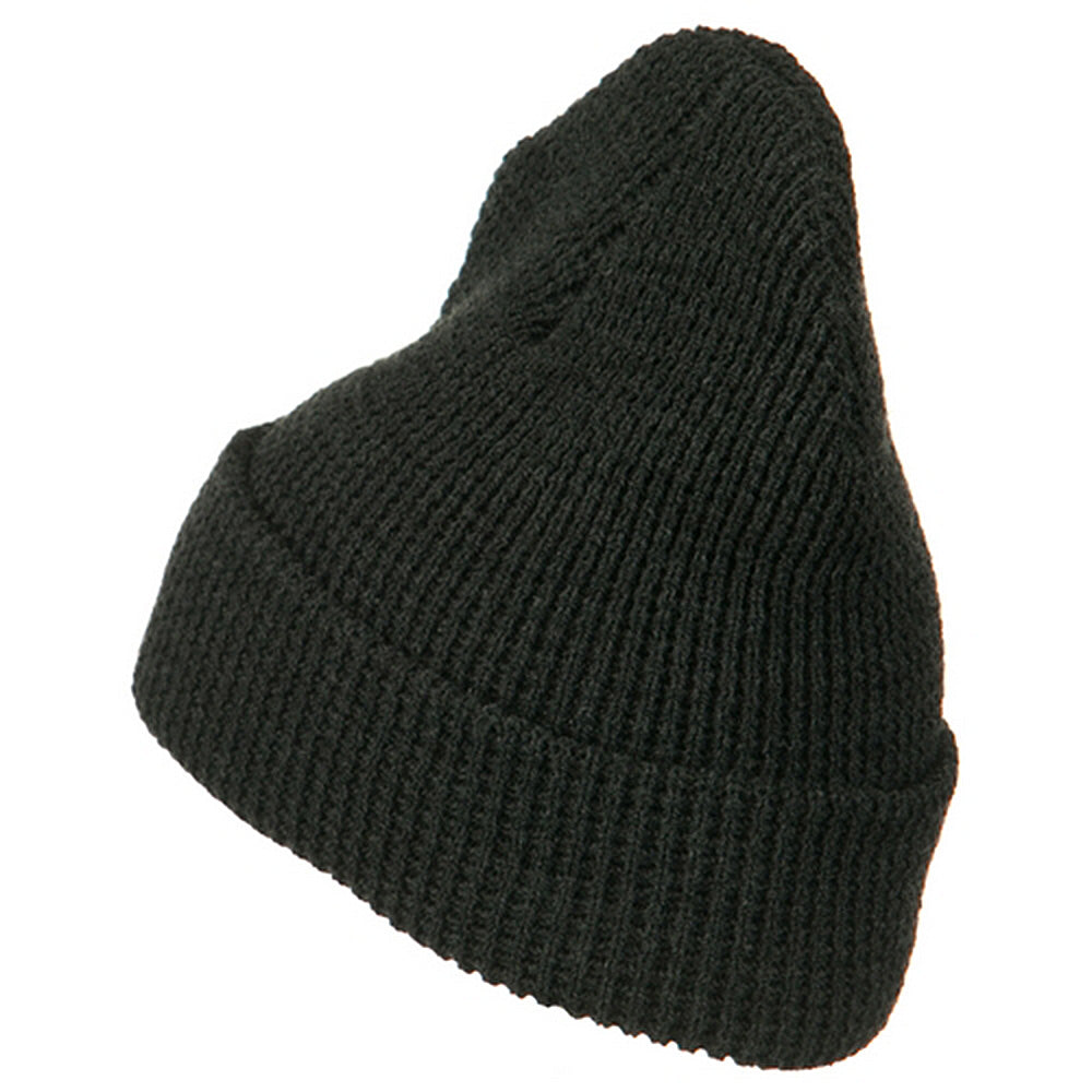 Big Stretch Waffle Stitch Cuff Beanie