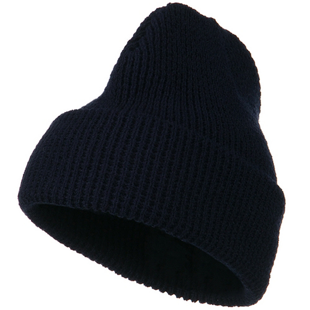 Big Stretch Waffle Stitch Cuff Beanie