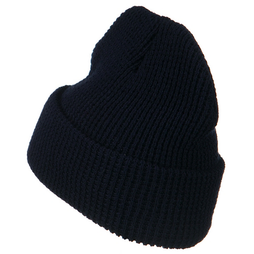 Big Stretch Waffle Stitch Cuff Beanie