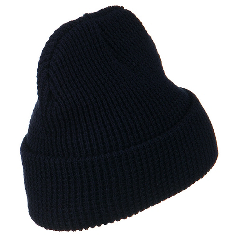 Big Stretch Waffle Stitch Cuff Beanie