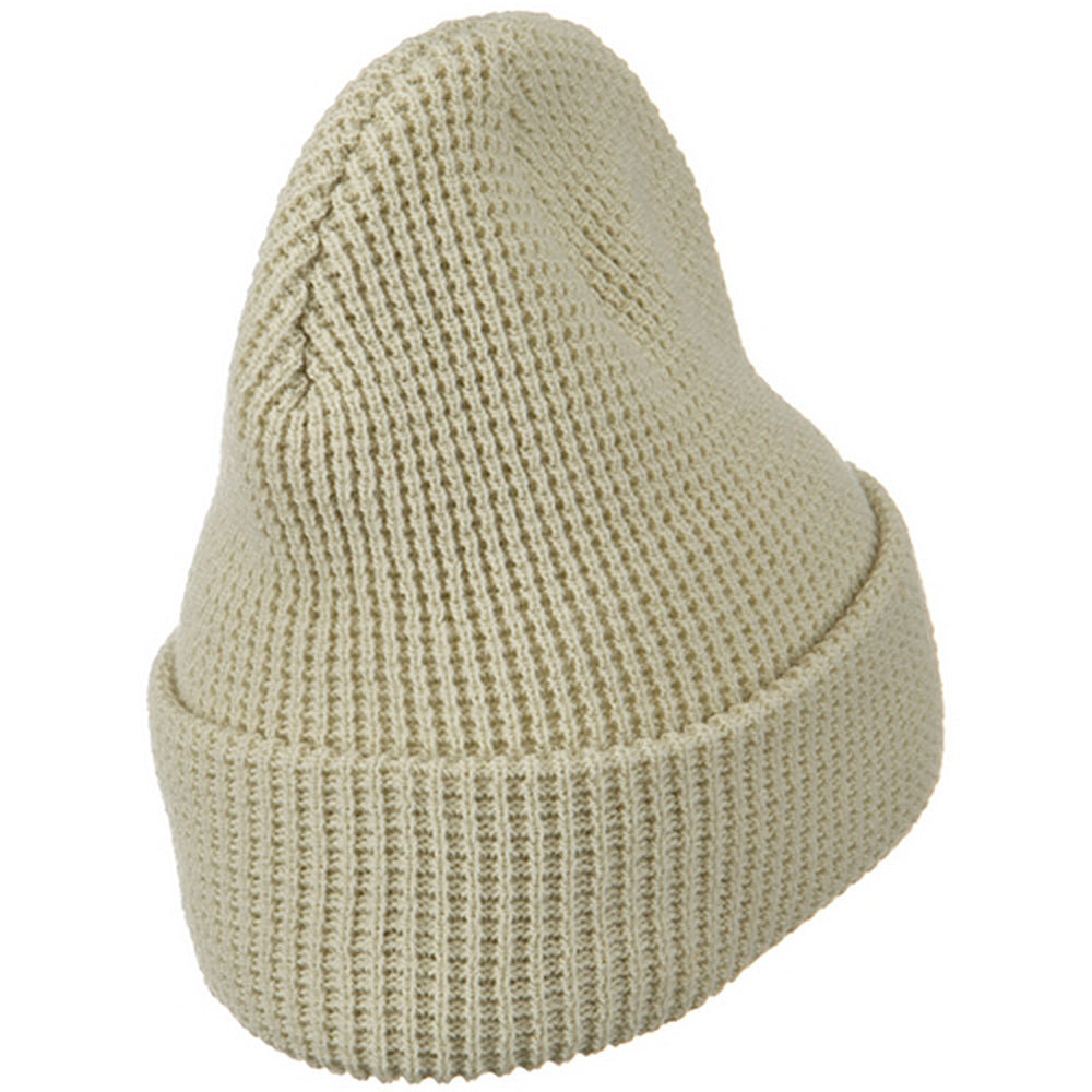 Big Stretch Waffle Stitch Cuff Beanie