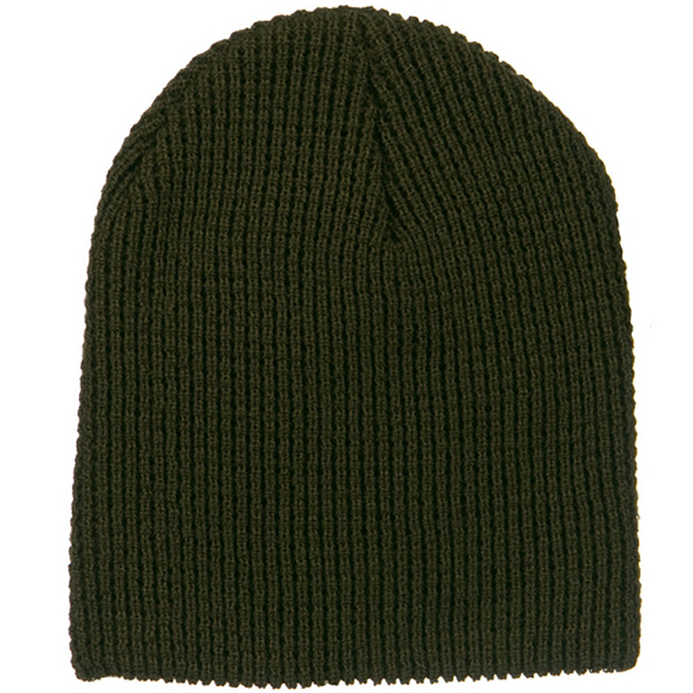 Big Stretch Waffle Stitch Short Beanie