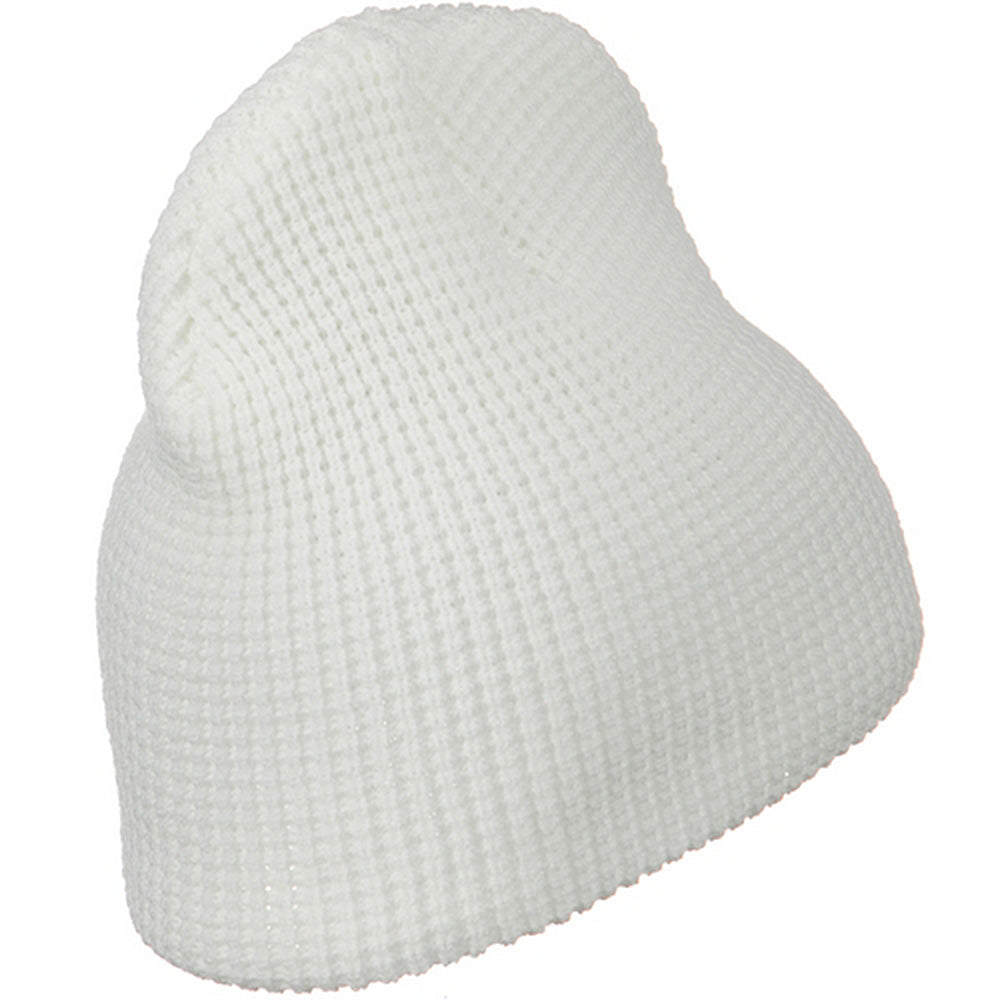 Big Stretch Waffle Stitch Short Beanie