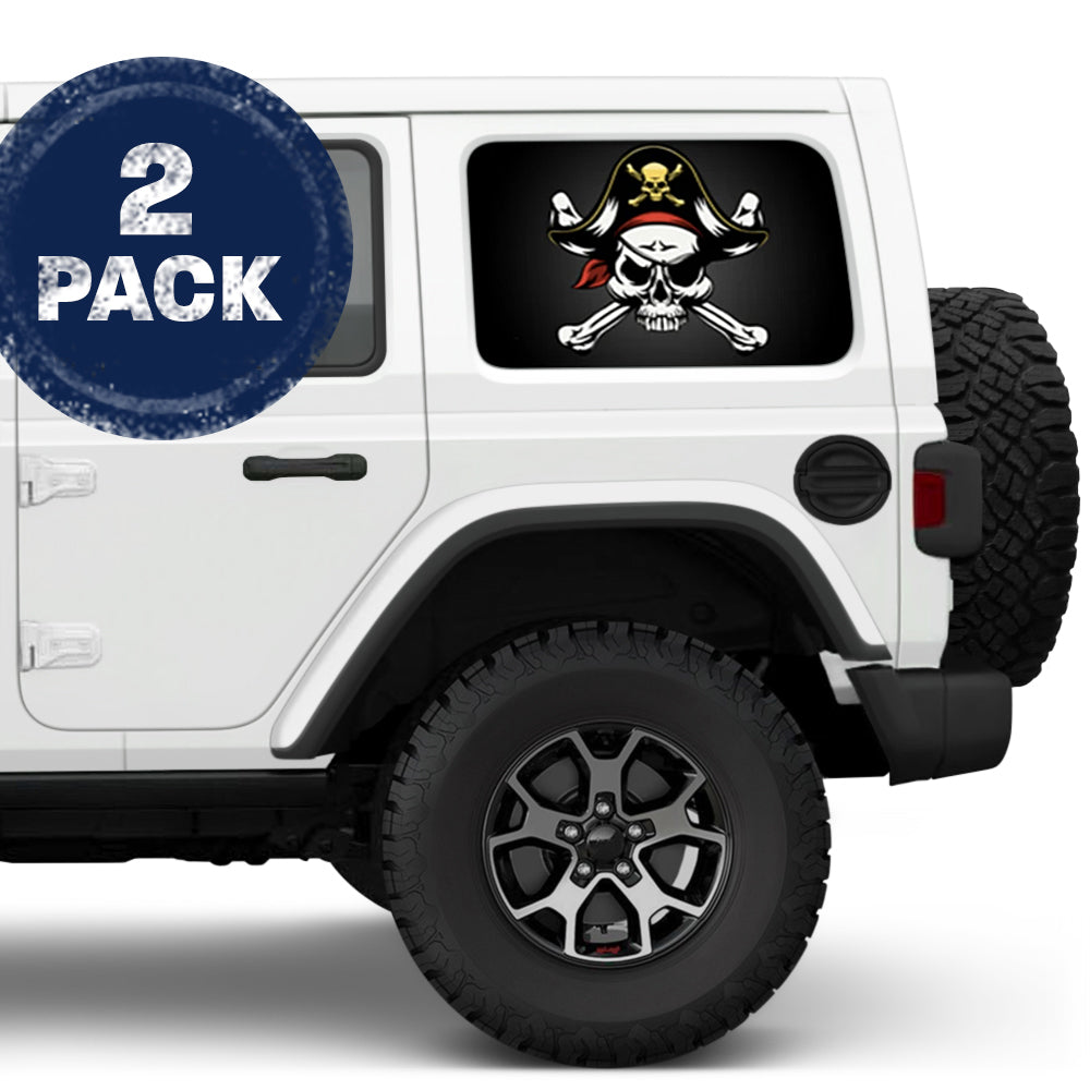 Jolly Rogers Side Windows Printed Vinyl Decal