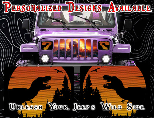 Dino cat Eye decals for YJ or 5x7 headlights