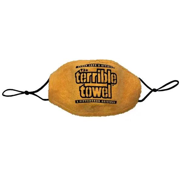 Steelers Terrible Towel Mask – Official NFL Fan Mask | Adjustable Strap Face Cover