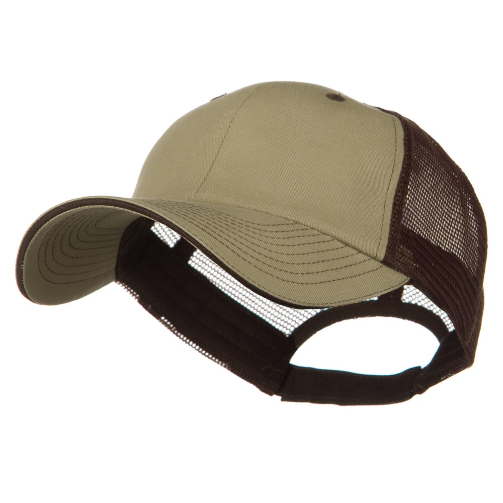 Big Size Garment Washed Cotton Twill Mesh Cap