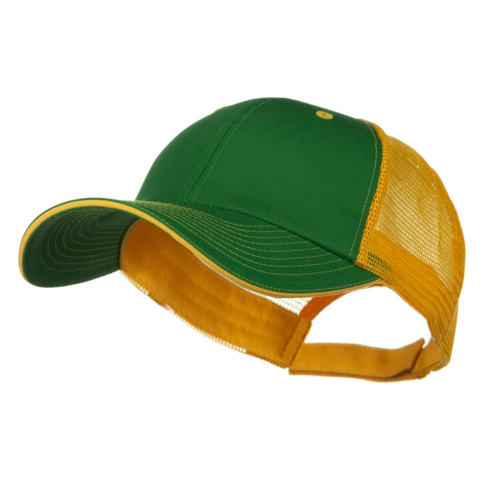 Big Size Garment Washed Cotton Twill Mesh Cap