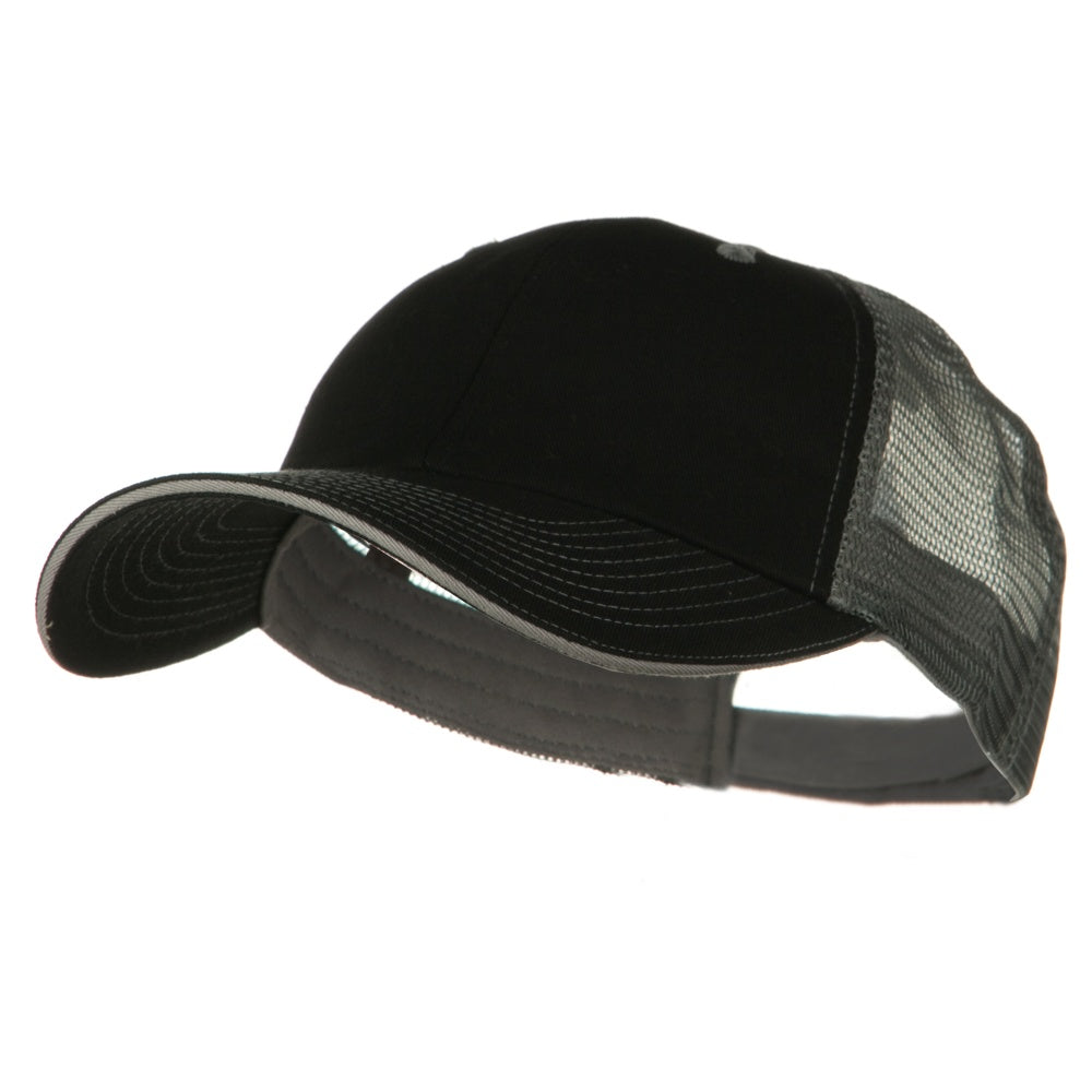 Big Size Garment Washed Cotton Twill Mesh Cap