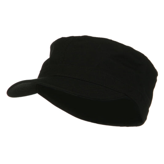 Cotton Fitted Military Cap