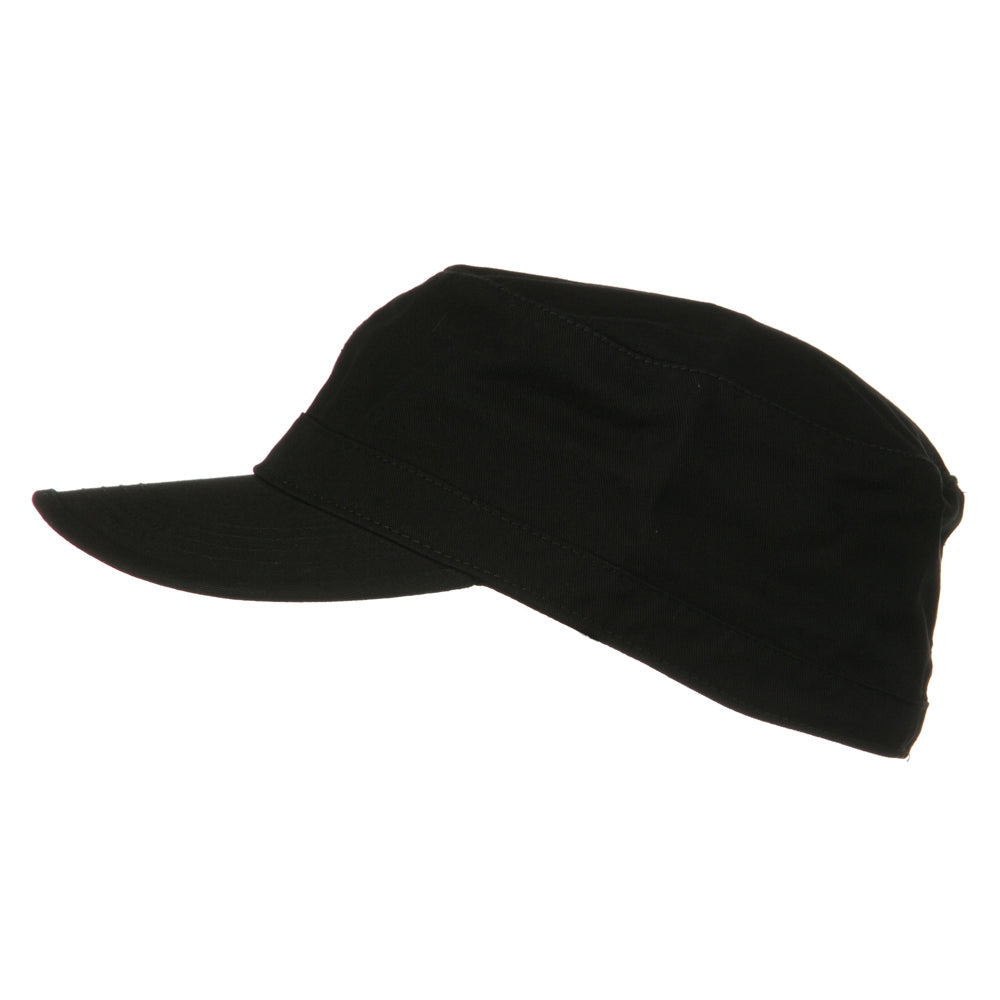 Cotton Fitted Military Cap