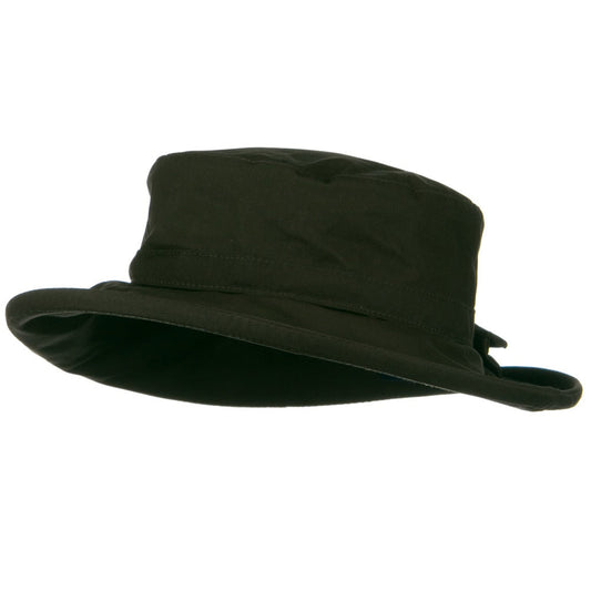 Waxed Cotton Canvas Ladies Wide Brim Bucket Hat