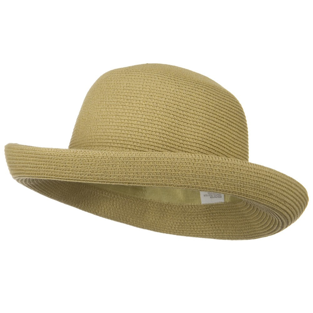 UPF 50+ Cotton Paper Braid Med Kettle Brim Hat