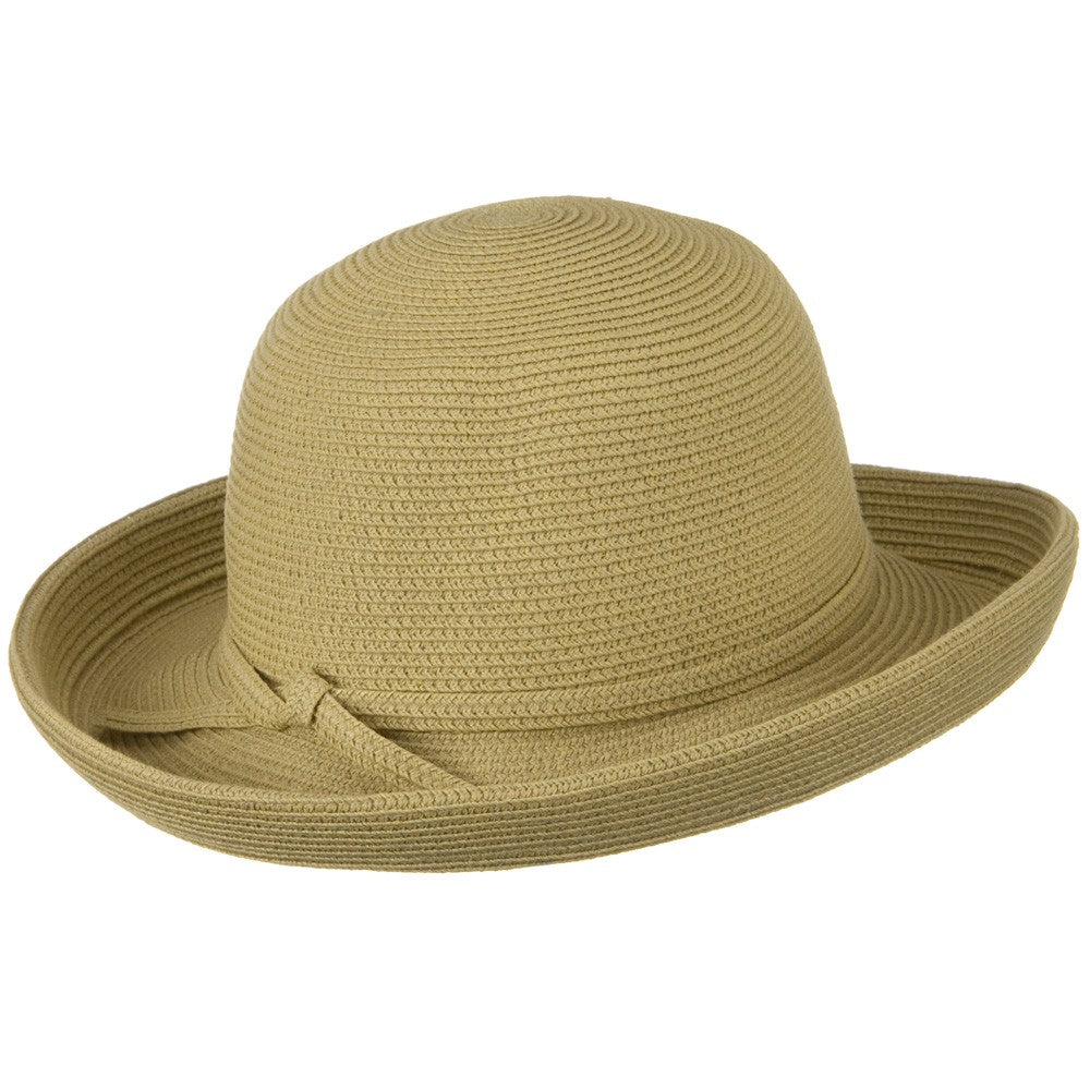 UPF 50+ Cotton Paper Braid Med Kettle Brim Hat