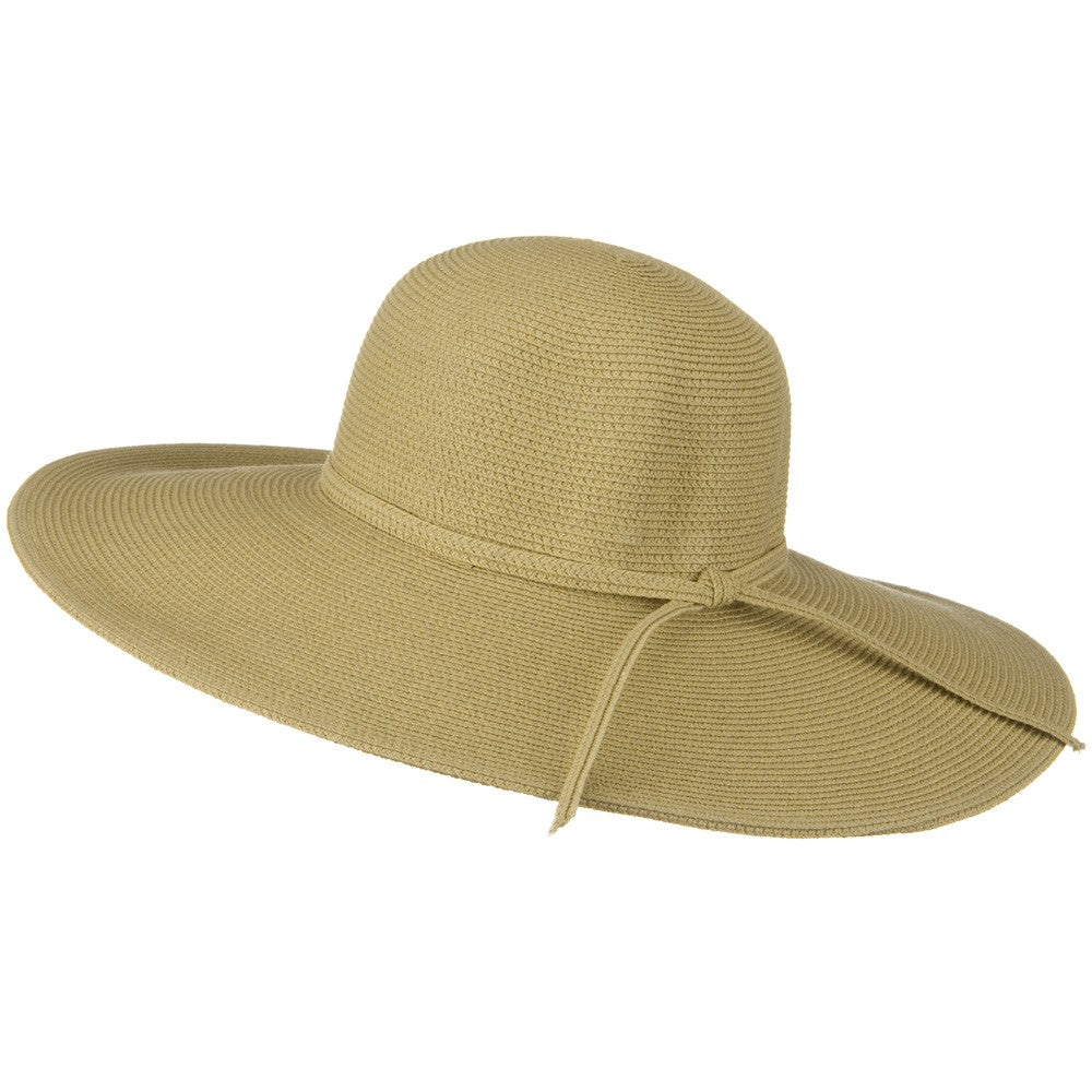 UPF 50+ Cotton Paper Braid 5 inch Brim Self Tie Hat