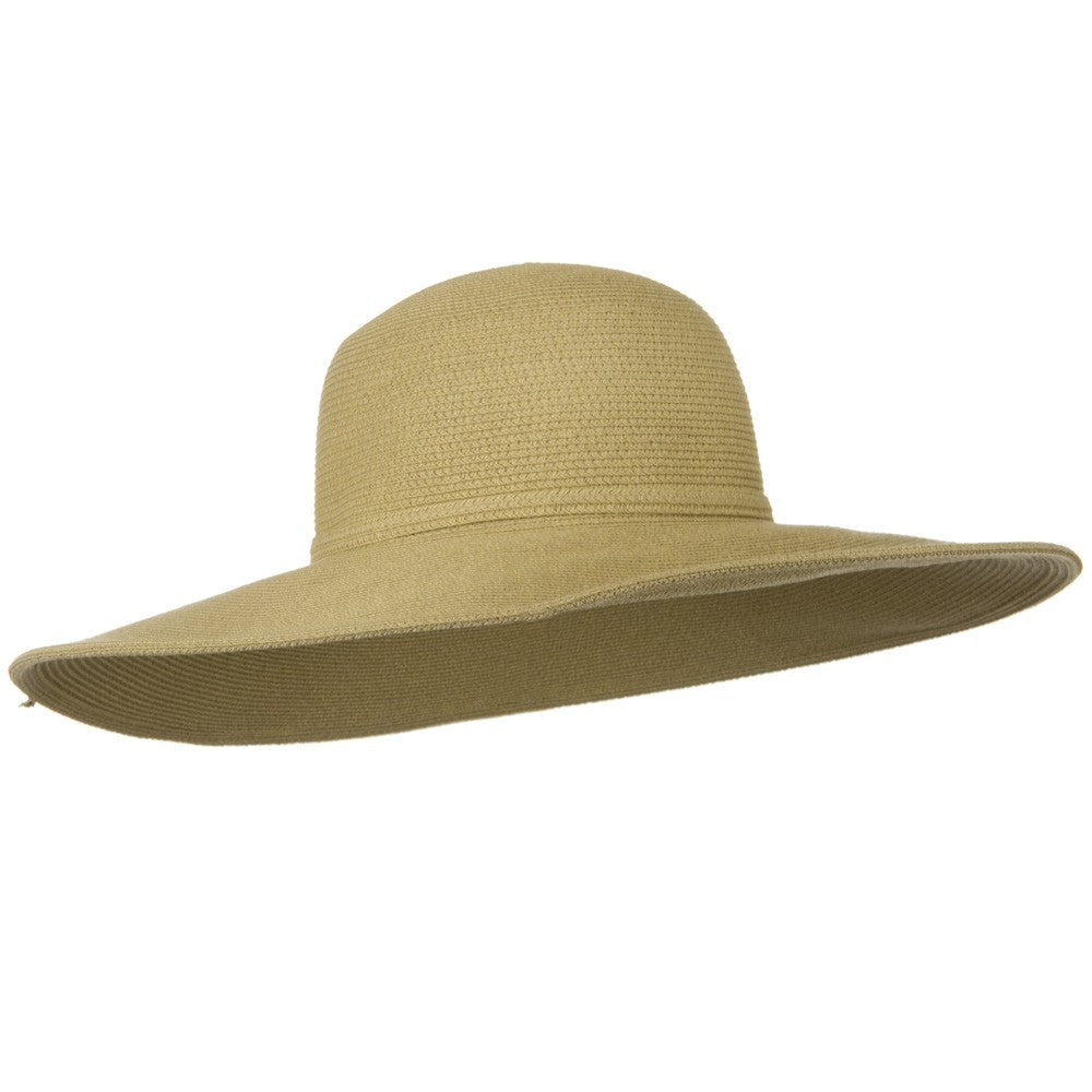 UPF 50+ Cotton Paper Braid 5 inch Brim Self Tie Hat