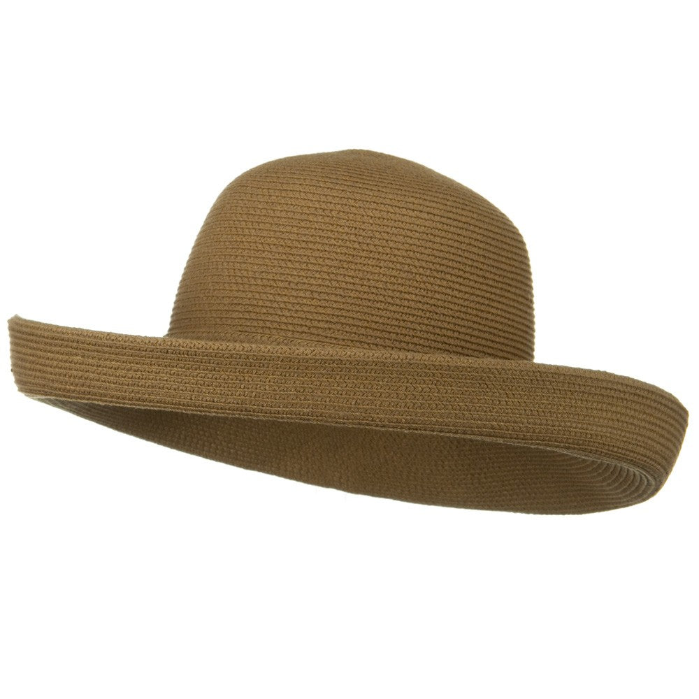 UPF 50+ Cotton Paper Braid Large Kettle Brim Hat