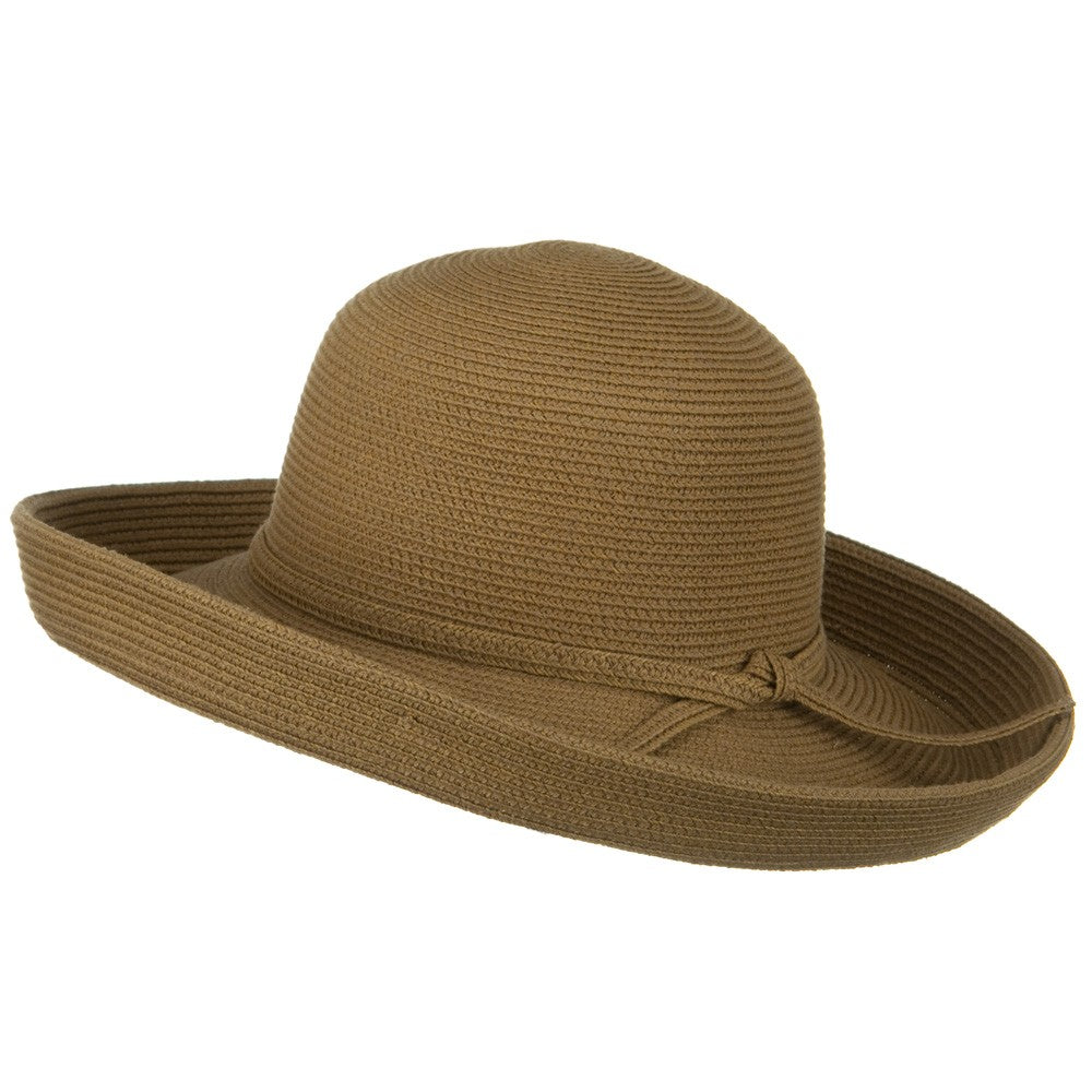 UPF 50+ Cotton Paper Braid Large Kettle Brim Hat