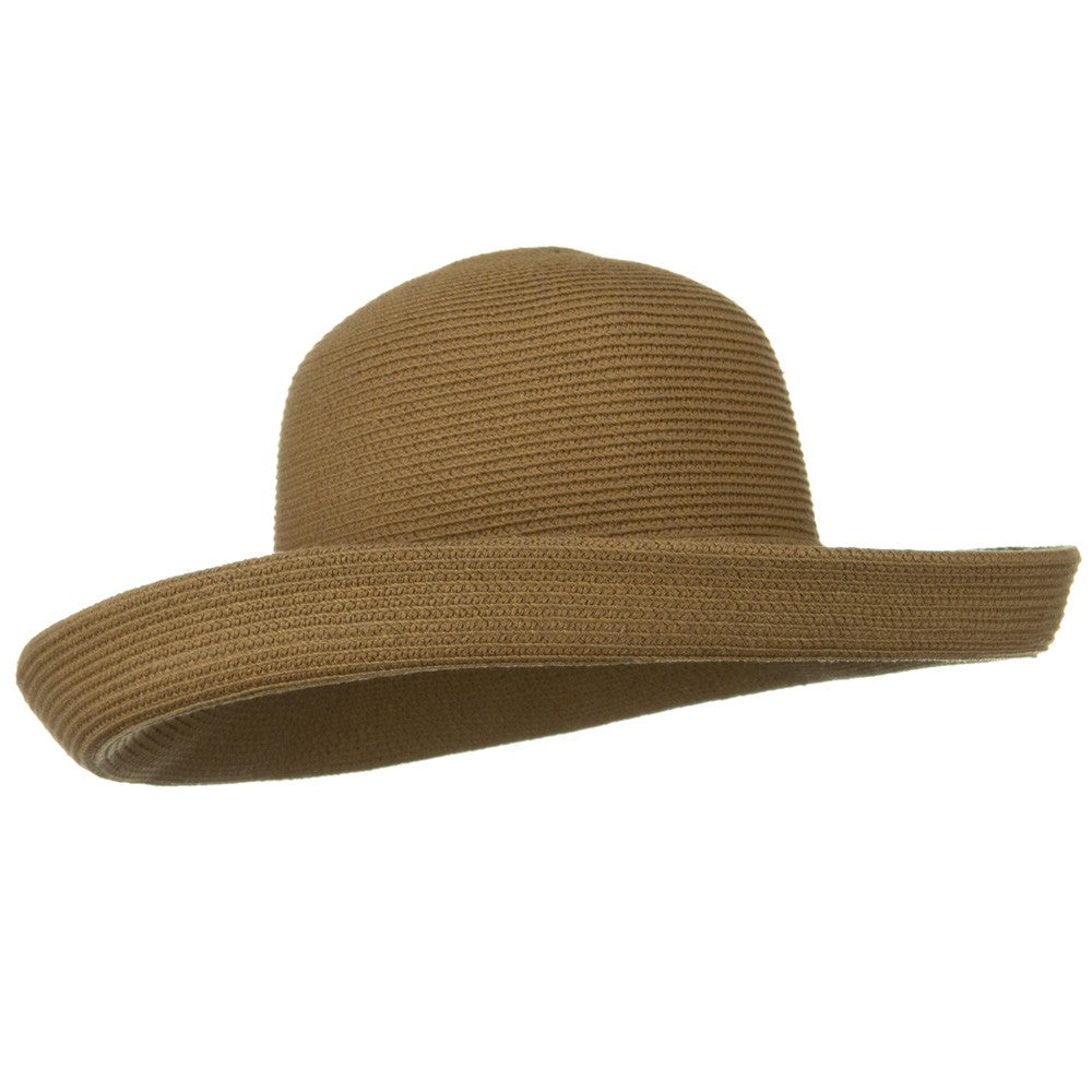 UPF 50+ Cotton Paper Braid Large Kettle Brim Hat