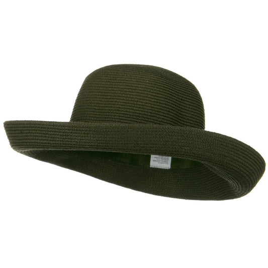 UPF 50+ Cotton Paper Braid Large Kettle Brim Hat