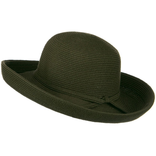 UPF 50+ Cotton Paper Braid Large Kettle Brim Hat