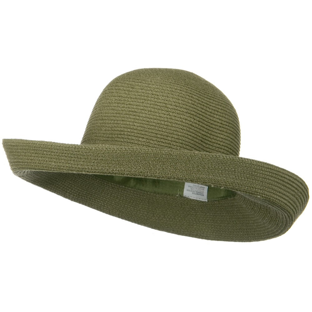 UPF 50+ Cotton Paper Braid Large Kettle Brim Hat