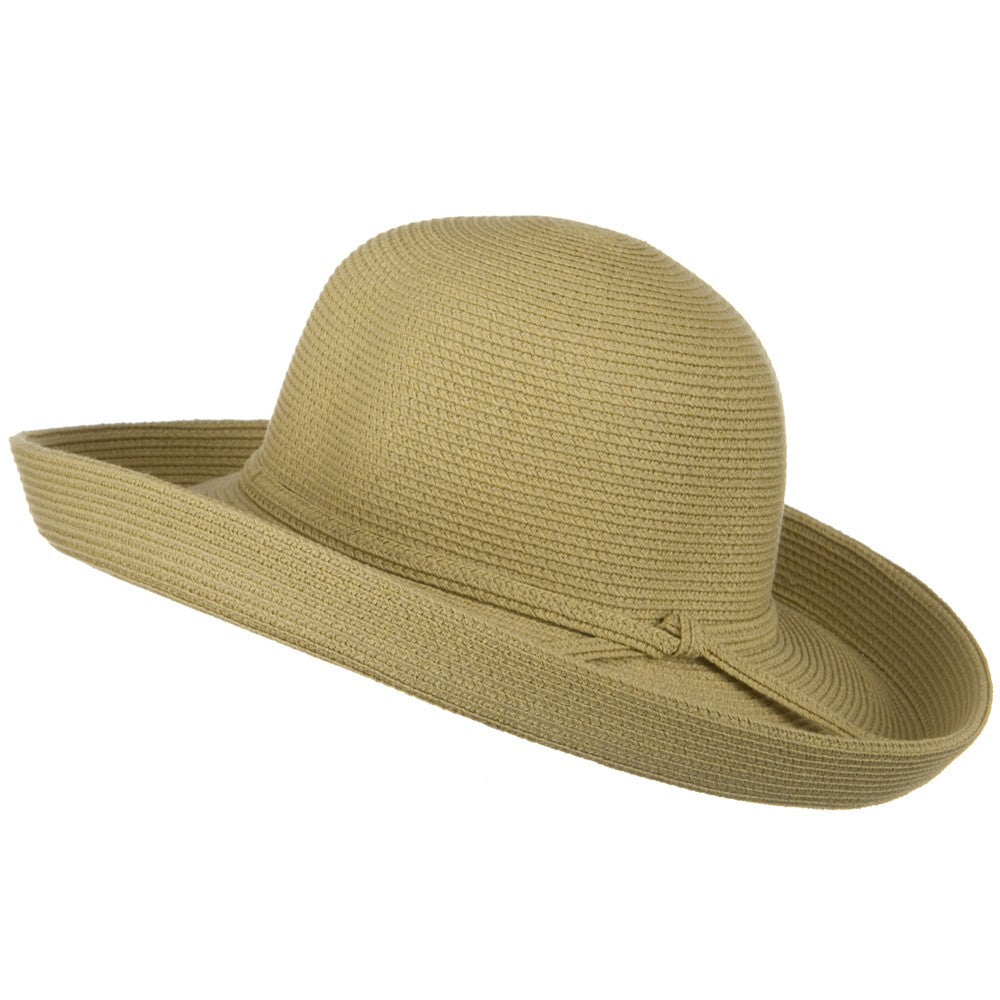 UPF 50+ Cotton Paper Braid Large Kettle Brim Hat