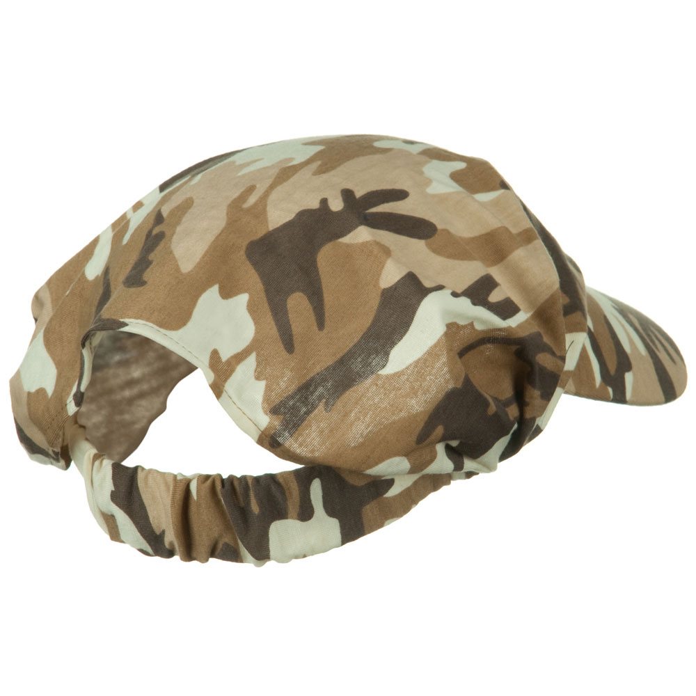Polyester Convertible Elastic Band Camo Visor